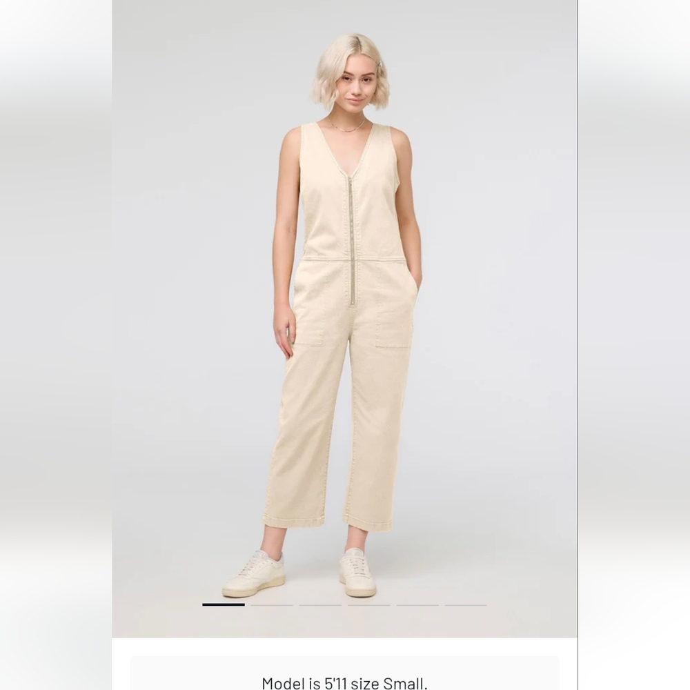 Duer Cream Sleeveless Jumpsuit